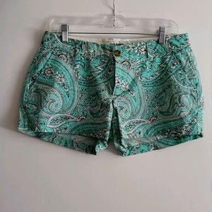 Blue Paisly Shorts